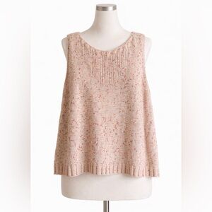 Tribal Speckled Pink Sleeveless Sweater XL